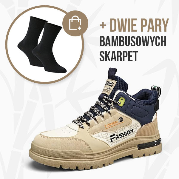 Beige-Blue with Socks / 46